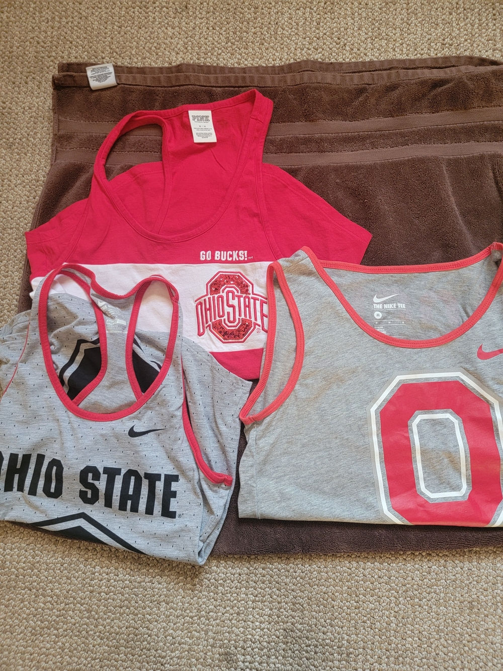 Nike Ohio State Womens Grey & Red Tank Top Bundle